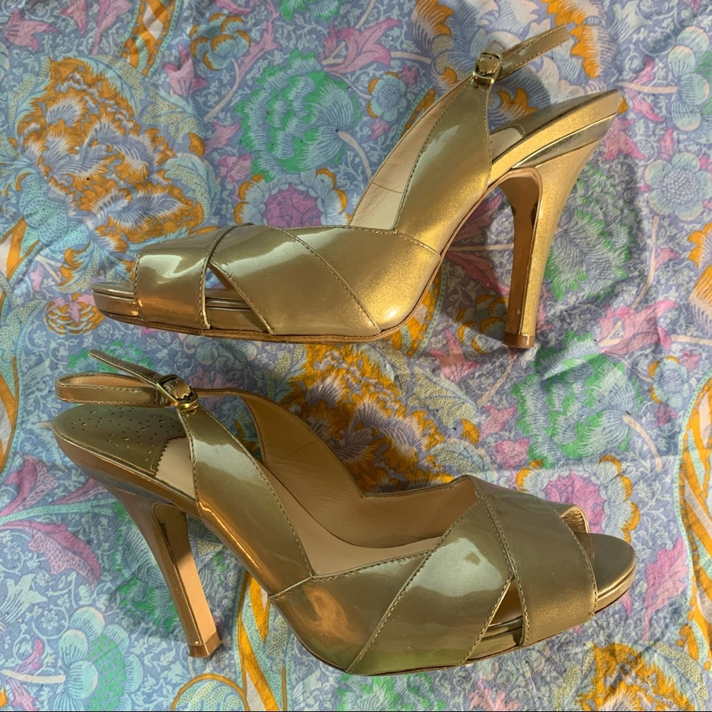 Cole Haan Nike Air gold heels